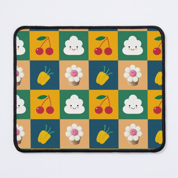Item preview, Seamless pattern of daisy cupcake & cherry designed and sold by GUNAPRIYAA.