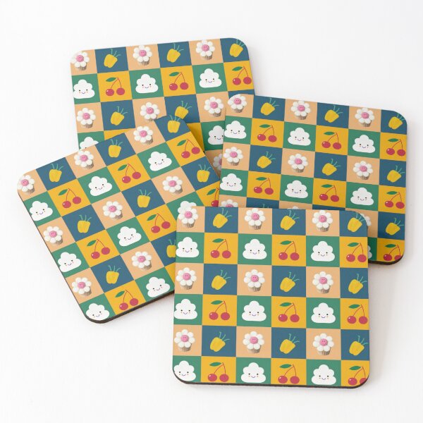Item preview, Seamless pattern of daisy cupcake & cherry designed and sold by GUNAPRIYAA.