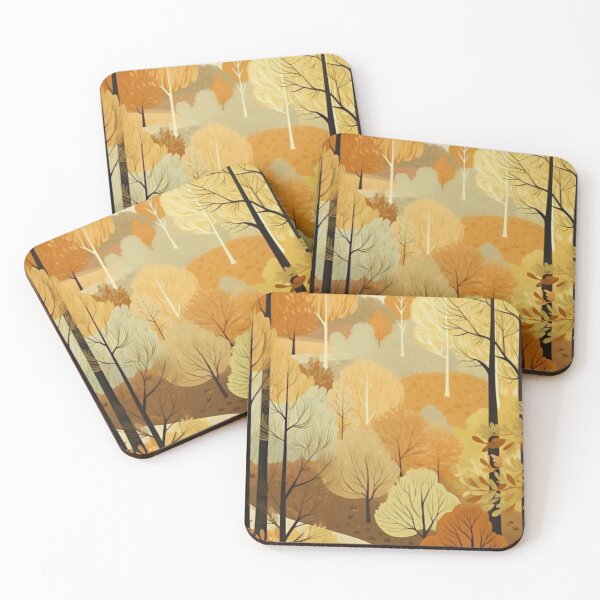 Item preview, Autumn Forest Path Cozy Amber Woods Landscape designed and sold by LYAN-STORE.