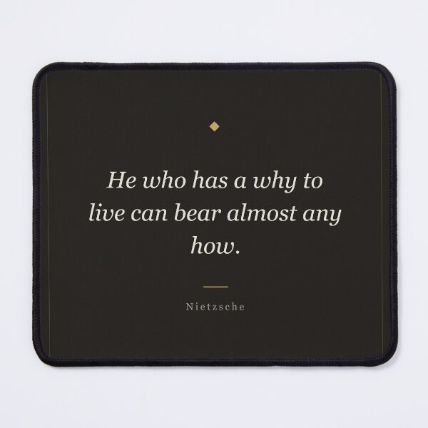 Item preview, He Who Has a Why to Live - Nietzsche Philosophy Quote designed and sold by ochreink.