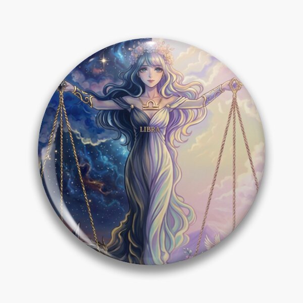 Item preview, Libra Energy Anime Angel Art | Libra Zodiac Sign Celestial Astrology Illustration | Cute Horoscope Goddess | Kawaii Angel Aesthetic | Libra Birthday Gift | Zodiac Wall Art designed and sold by RSDigitalPrintDesign.