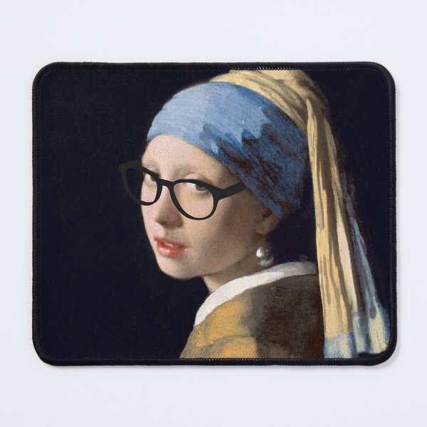 Item preview, Girl with black-rimmed glasses -Vermeer's Girl with a pearl earring- designed and sold by DRIPPED-STORE.