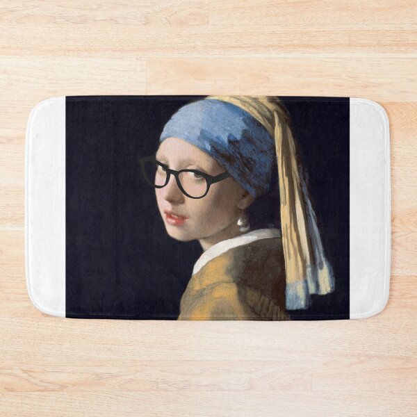Item preview, Girl with black-rimmed glasses -Vermeer's Girl with a pearl earring- designed and sold by DRIPPED-STORE.