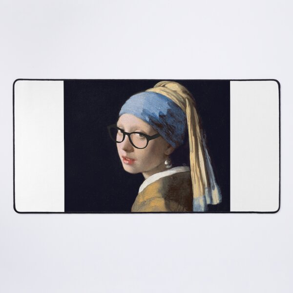 Item preview, Girl with black-rimmed glasses -Vermeer's Girl with a pearl earring- designed and sold by DRIPPED-STORE.