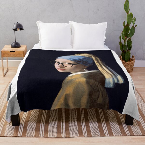 Item preview, Girl with black-rimmed glasses -Vermeer's Girl with a pearl earring- designed and sold by DRIPPED-STORE.