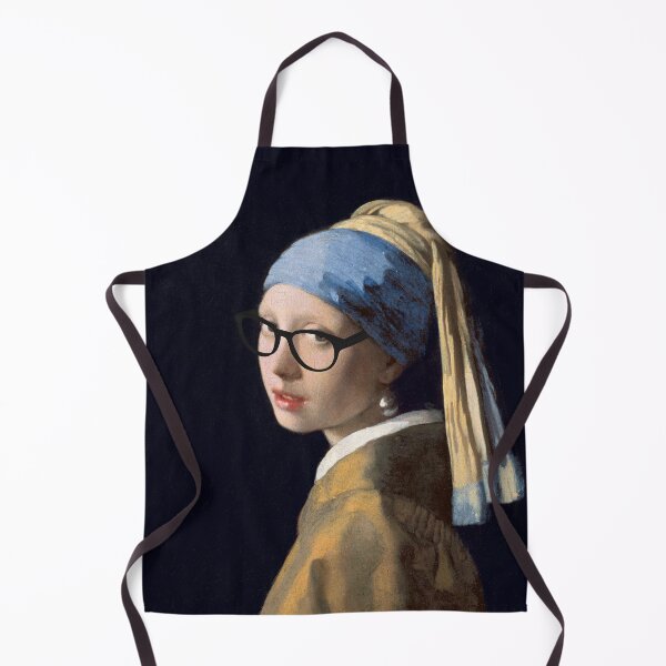 Item preview, Girl with black-rimmed glasses -Vermeer's Girl with a pearl earring- designed and sold by DRIPPED-STORE.