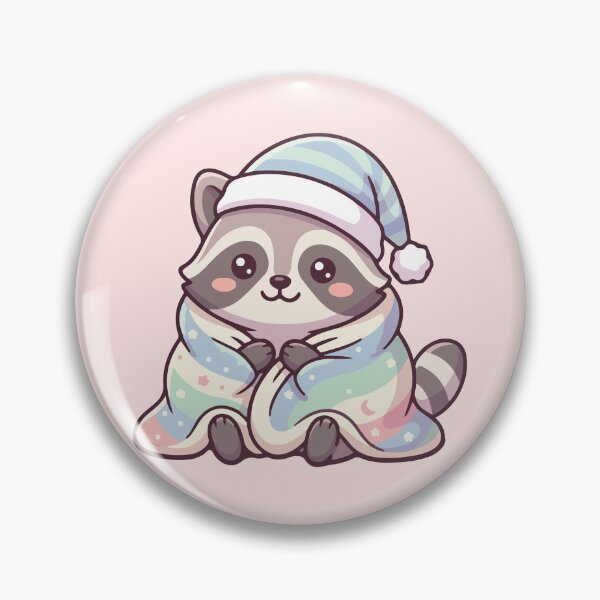 Item preview, Cozy Sleeping Raccoon Pastel Rainbow Blanket designed and sold by BrownHorse90s.