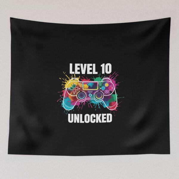 Item preview, Level 10 Unlocked Gamer Birthday Video Game Enthusiast Ten Year Old designed and sold by PopStars1993.