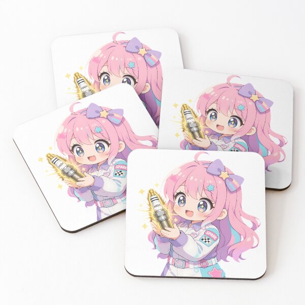 Item preview, Kawaii Anime Girl Holding Spark Plug JDM Mascot designed and sold by MUGEN WORKS.