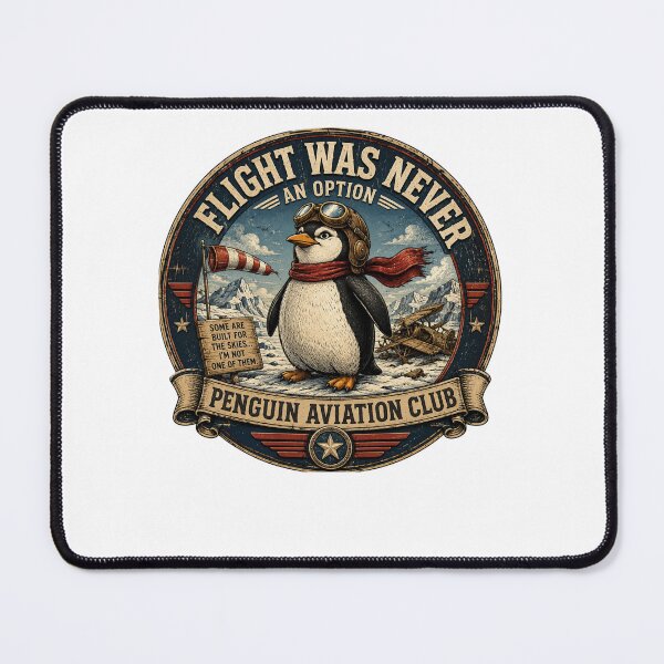 Item preview, Flight Was Never An Option Penguin Aviation Club Vintage Shirt designed and sold by Masloshop.