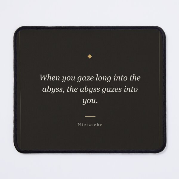 Item preview, When You Gaze Into the Abyss - Nietzsche Philosophy Quote designed and sold by ochreink.