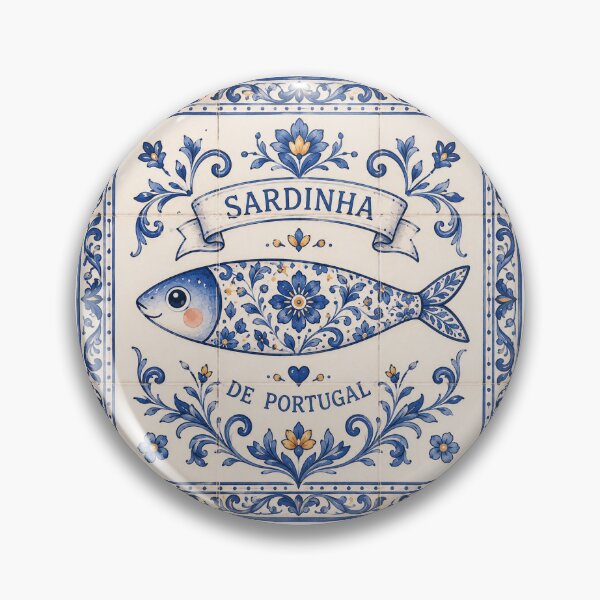 Artikelvorschau, Azulejo-Sardine-Illustration entworfen und verkauft von Little Sardine Studio.