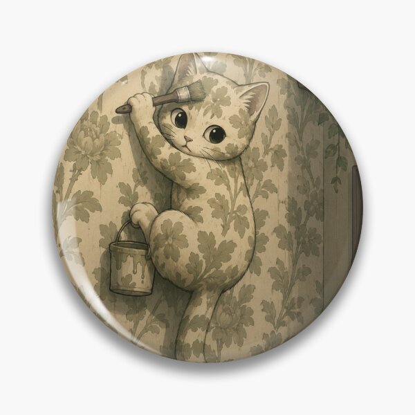 Item preview, Camouflage Cat – Hide in Plain Sight Funny Sticker designed and sold by Ssereeko.