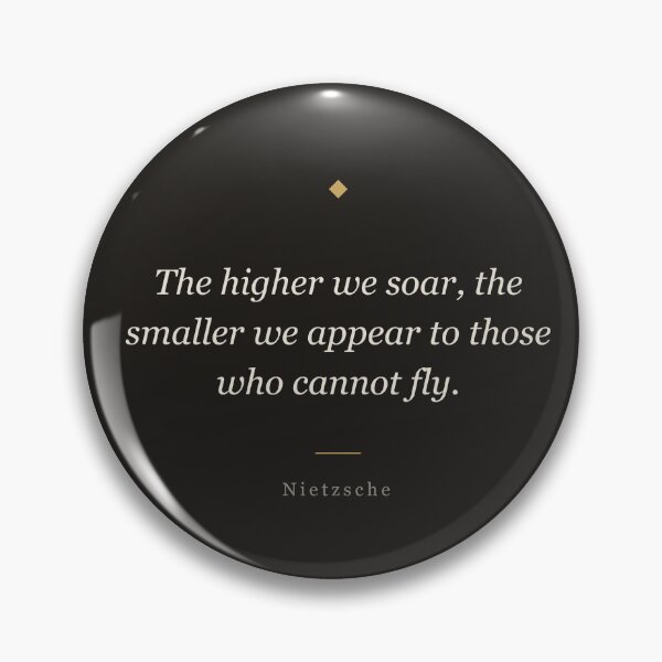 Item preview, The Higher We Soar - Nietzsche Philosophy Quote Print designed and sold by ochreink.