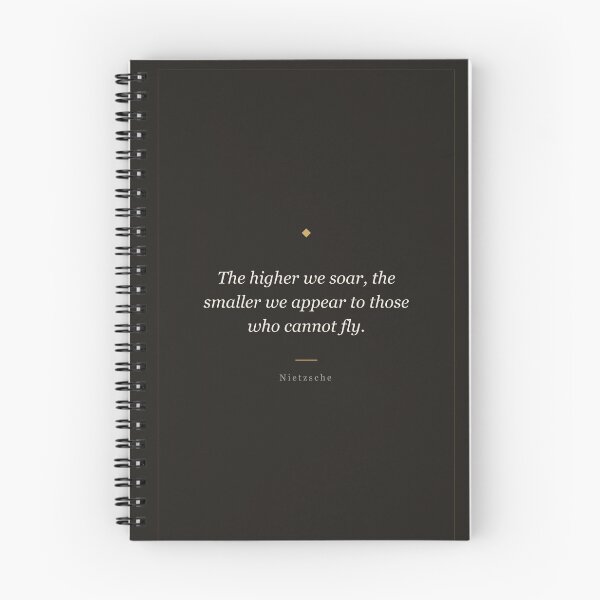 Item preview, The Higher We Soar - Nietzsche Philosophy Quote Print designed and sold by ochreink.
