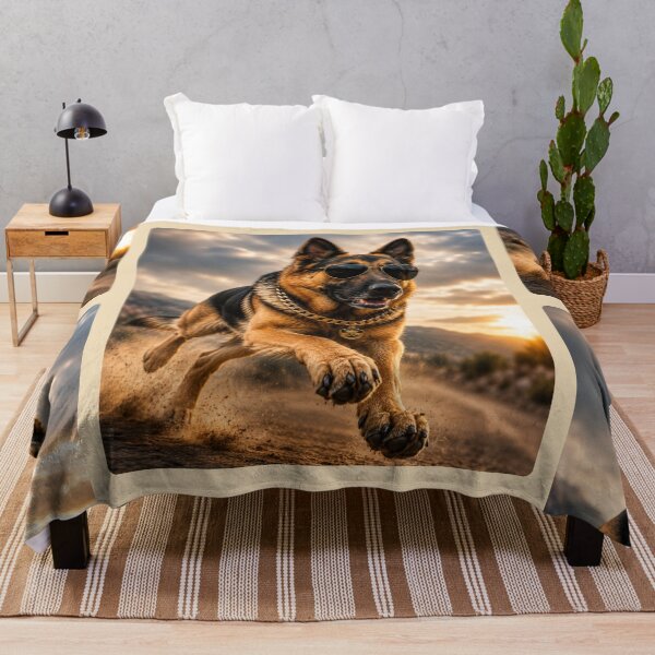 Item preview, Cool German Shepherd Running Sunglasses Portrait designed and sold by BagFactoryUK.