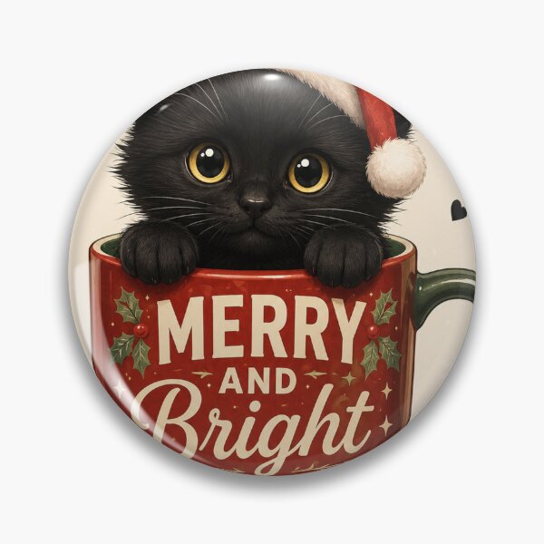 Item preview, Christmas Black Cat Coffee Mug designed and sold by GrzywaM.