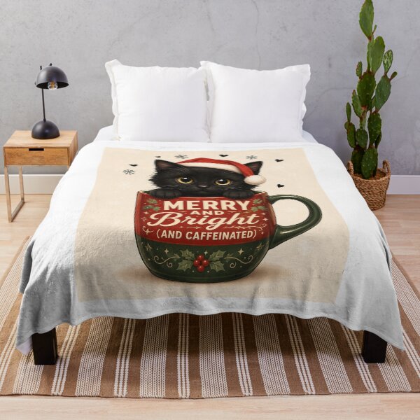 Item preview, Christmas Black Cat Coffee Mug designed and sold by GrzywaM.
