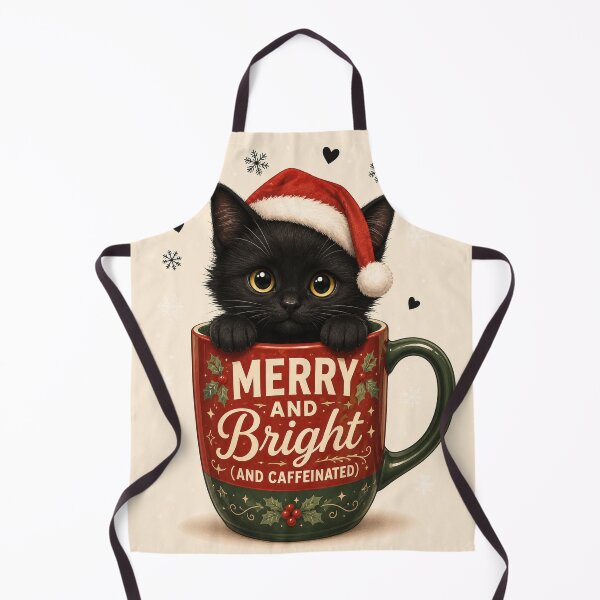 Item preview, Christmas Black Cat Coffee Mug designed and sold by GrzywaM.