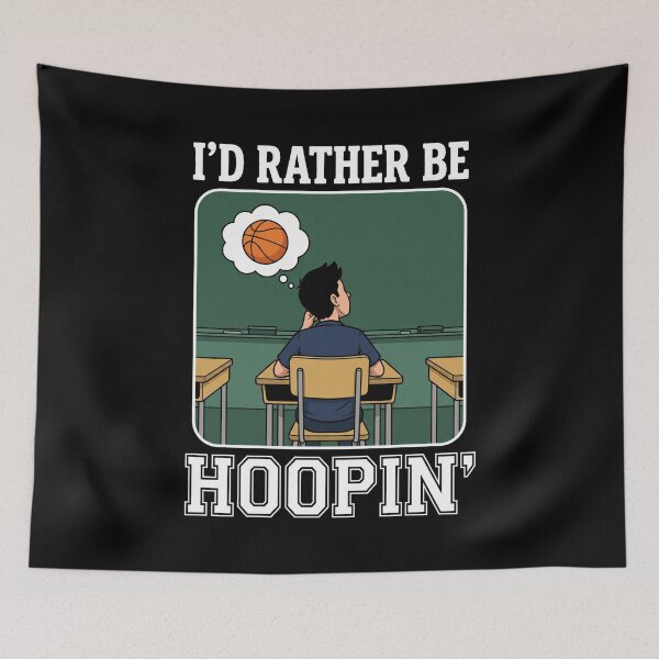 Item preview, I'd Rather Be Hoopin' Basketball Player Sports Fan designed and sold by SofenArt.