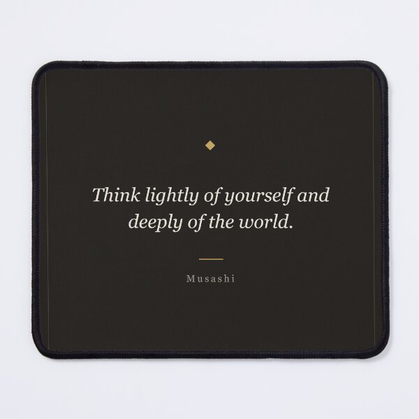 Item preview, Think Lightly of Yourself - Musashi Samurai Quote Print designed and sold by ochreink.