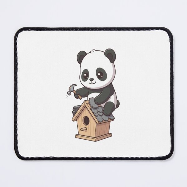 Item preview, Cute Panda Building Wooden Birdhouse designed and sold by Ella_Sketch.