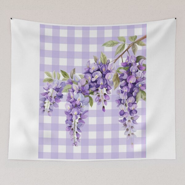 Item preview, Beautiful Farmhouse with Blooming Purple Wisteria | Romantic Cottage Floral Design designed and sold by PureHopeStudio.