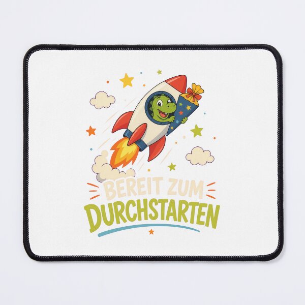 Item preview, Cartoon Dinosaur in Rocket for First School Day designed and sold by RGShirtWorks.