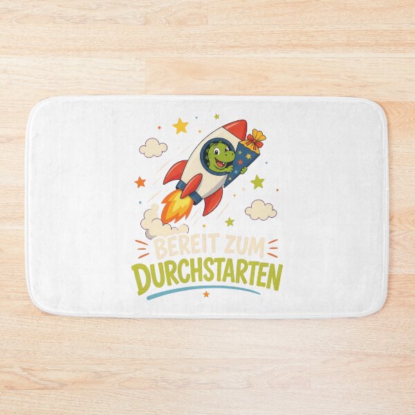 Item preview, Cartoon Dinosaur in Rocket for First School Day designed and sold by RGShirtWorks.