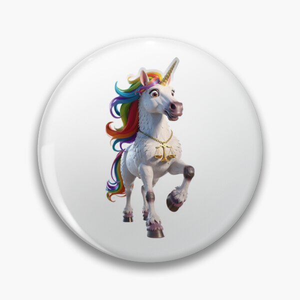 Item preview, Libra Rainbow Unicorn Gold Scales Cute Zodiac Art designed and sold by Zodiac Celestial Art.