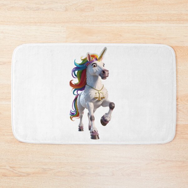 Item preview, Libra Rainbow Unicorn Gold Scales Cute Zodiac Art designed and sold by Zodiac Celestial Art.