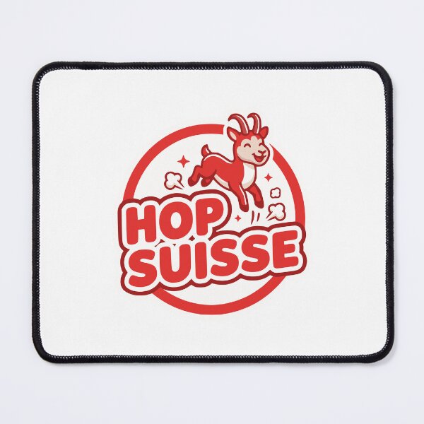 Item preview, Hop Suisse Jumping Goat Swiss National Day designed and sold by AntiqueImages.