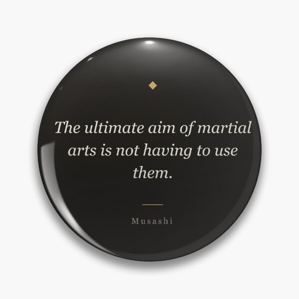 Item preview, The Ultimate Aim of Martial Arts - Musashi Quote Print designed and sold by ochreink.