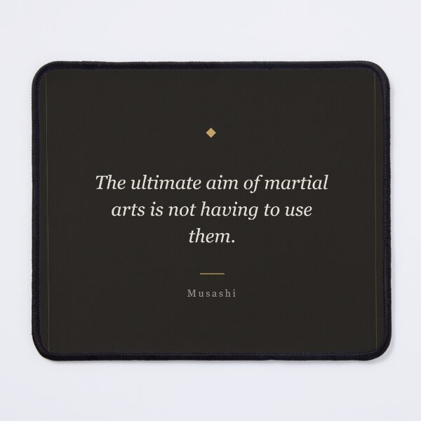 Item preview, The Ultimate Aim of Martial Arts - Musashi Quote Print designed and sold by ochreink.