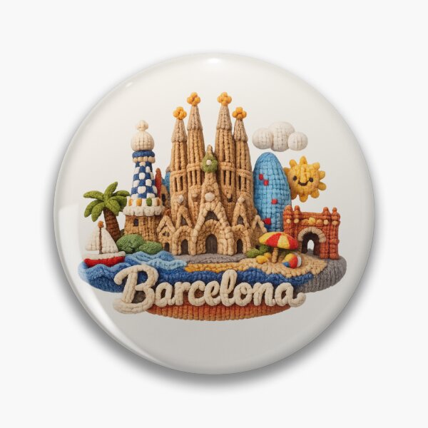 Item preview, Cute Knitted Barcelona Landmark | Handmade Yarn City Travel Souvenir designed and sold by Moons Studio.