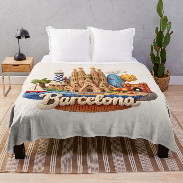 Item preview, Cute Knitted Barcelona Landmark | Handmade Yarn City Travel Souvenir designed and sold by Moons Studio.