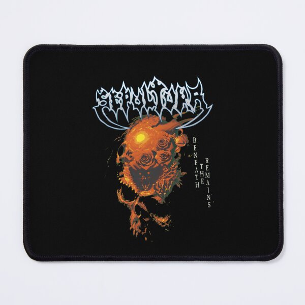 Item preview, Beneaths Remainss Fiery Skull Metal designed and sold by KonstantyWajs.