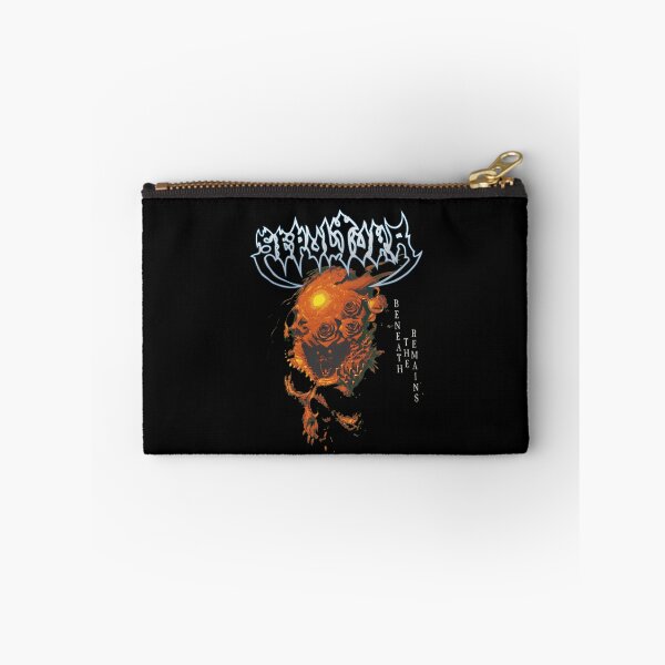 Item preview, Beneaths Remainss Fiery Skull Metal designed and sold by KonstantyWajs.