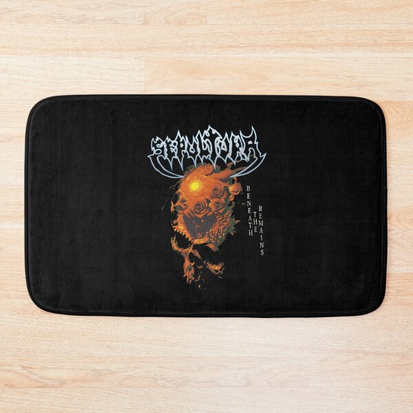Item preview, Beneaths Remainss Fiery Skull Metal designed and sold by KonstantyWajs.