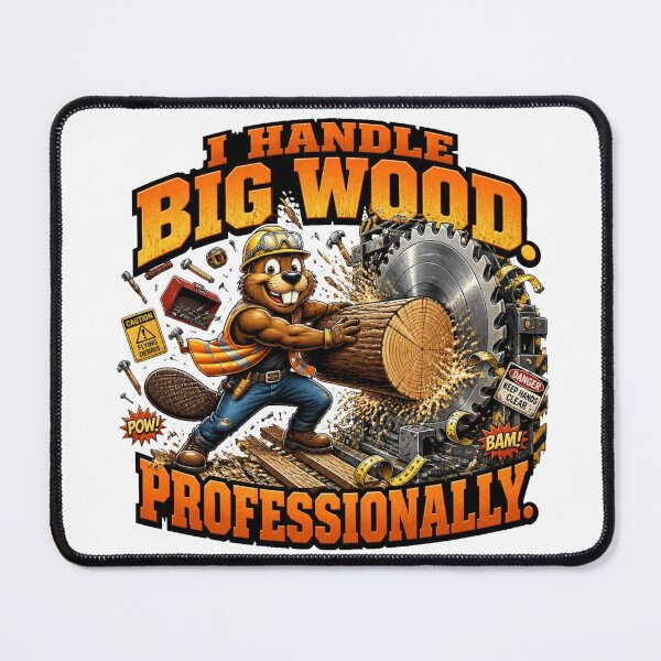 Item preview, I Handle Big Wood Professionally Funny Beaver T-Shirt designed and sold by Cavalier-org.