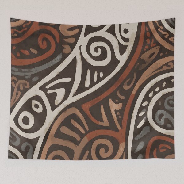Aperçu de l'œuvre Nouvelle-Zélande Maori Paua Pattern Koru Design 929 créée et vendue par GrinGalore.