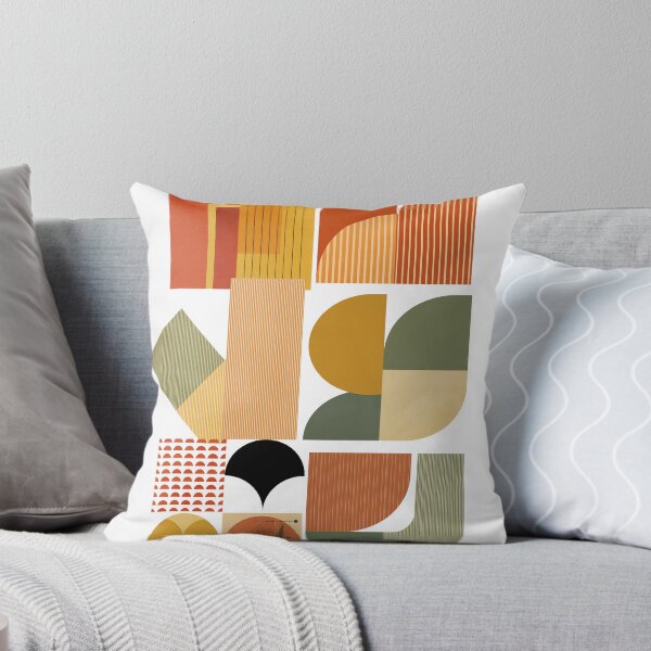 Item preview, Mid-Century Modern Abstract Geometric Terracotta Arches Art Print designed and sold by Gameshalah's Digital Library.