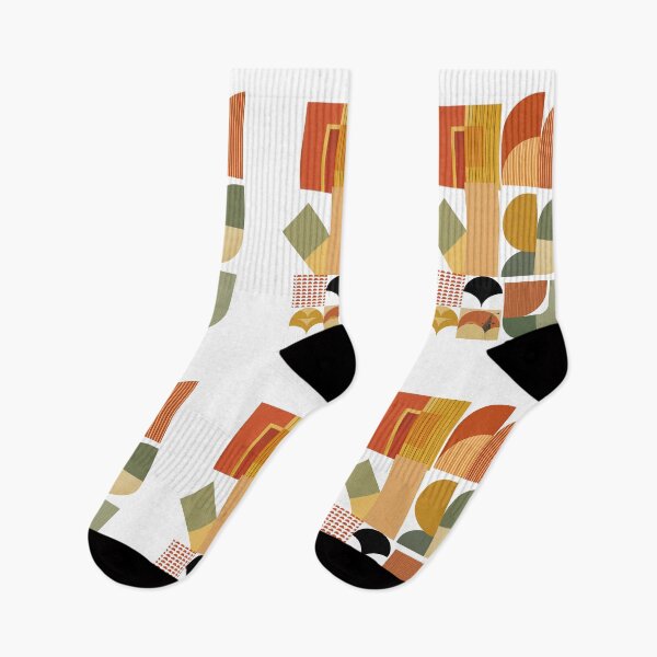 Item preview, Mid-Century Modern Abstract Geometric Terracotta Arches Art Print designed and sold by Gameshalah's Digital Library.