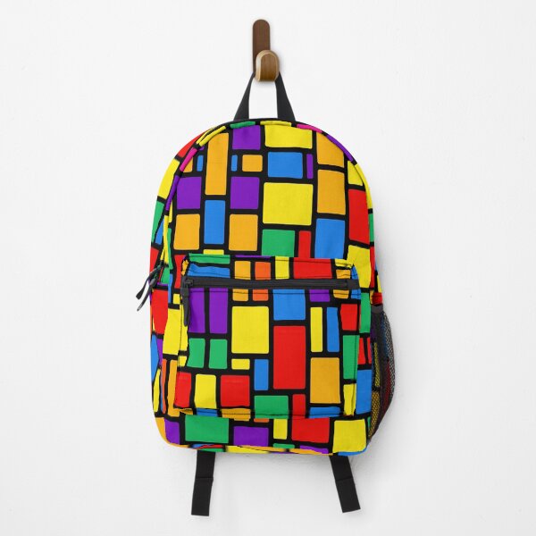 Item preview, Colorful Stained Glass Geometric Color Block Pattern designed and sold by DigitalArtx-com.