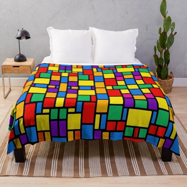 Item preview, Colorful Stained Glass Geometric Color Block Pattern designed and sold by DigitalArtx-com.