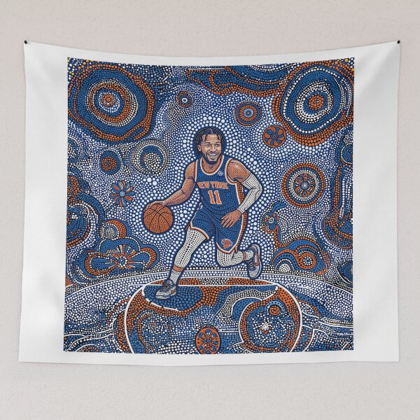 Artikelvorschau, Jalen Brunson NY Knicks Abstract Art Portrait entworfen und verkauft von Home Decor Art.