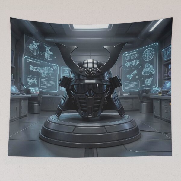 Item preview, Cyber Samurai Vision – Futuristic Lab & Tech Aura designed and sold by FotoworldEdel.