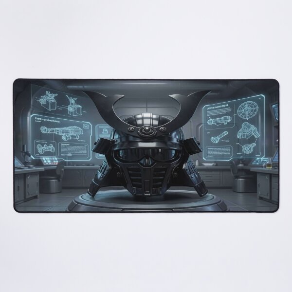Item preview, Cyber Samurai Vision – Futuristic Lab & Tech Aura designed and sold by FotoworldEdel.