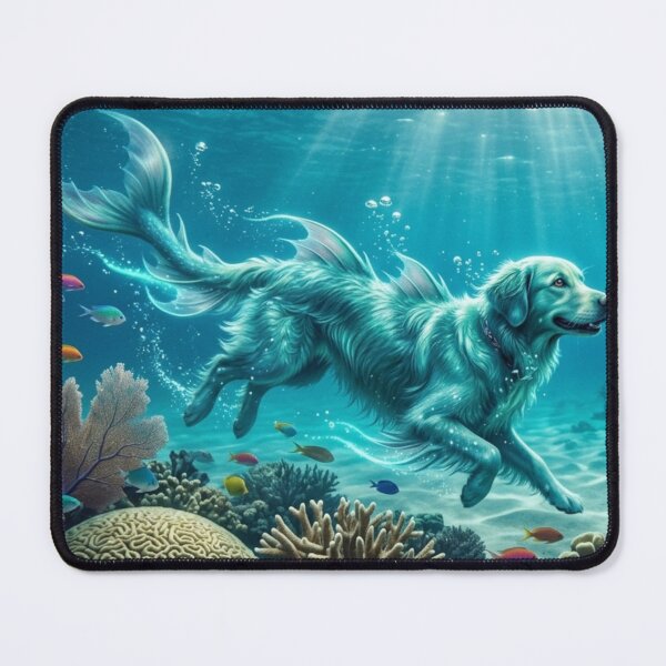 Item preview, Mythical Golden Sea Retriever Art designed and sold by Alta-store.