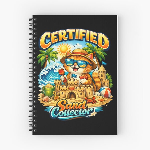 Item preview, Certified Sand Collector Cat – Funny Summer Beach Cat with Sandcastle Gift designed and sold by Ladys-Gents.